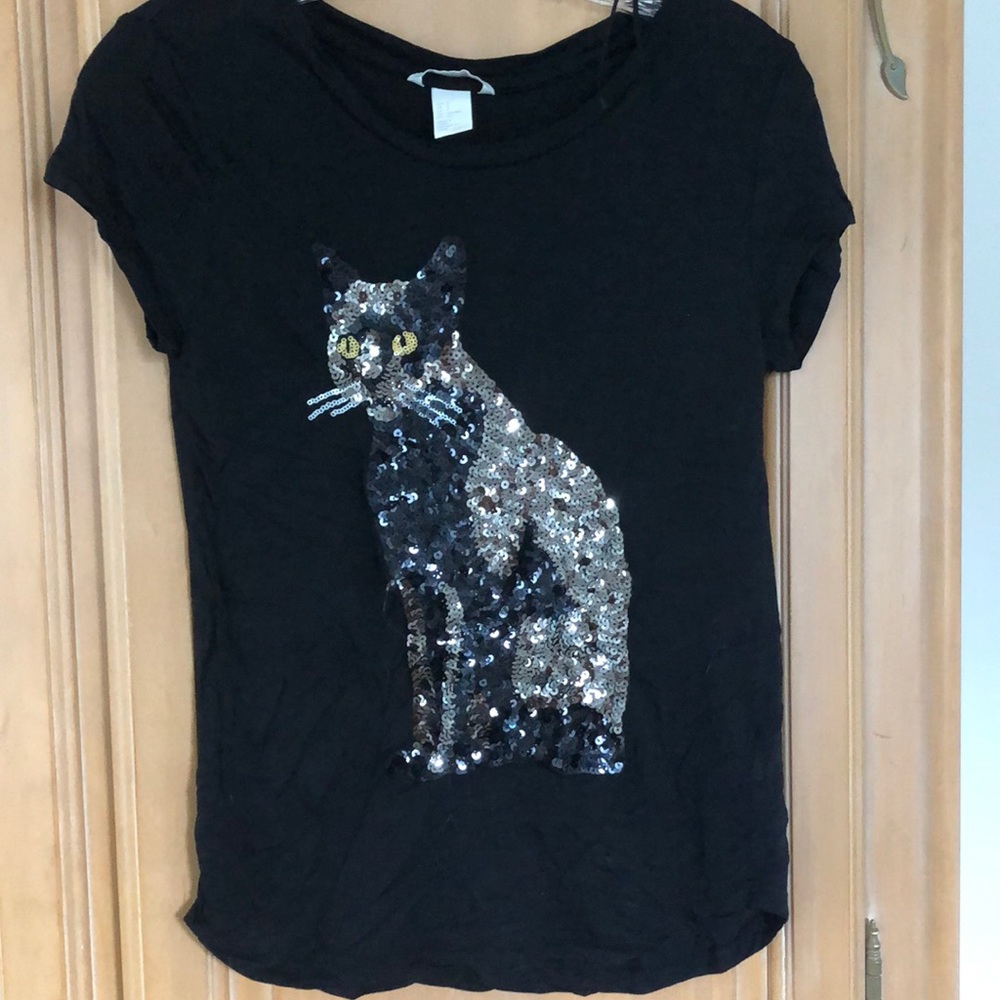 H&M sparkly cat top
